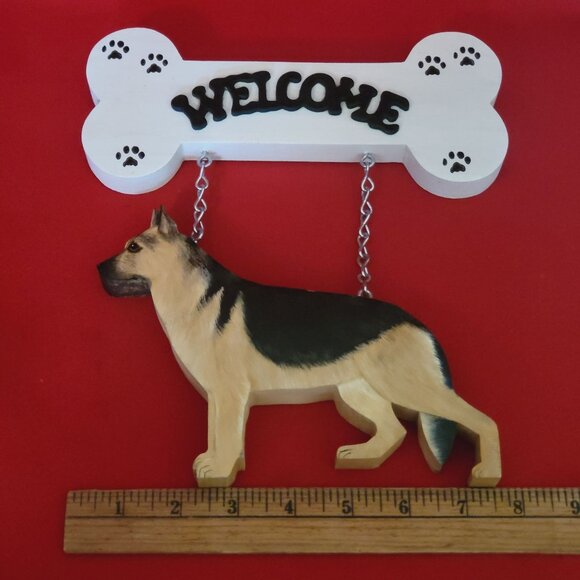 Wendy Country Critters Welcome Dog Sign German Shepherd - Picture 8 of 11